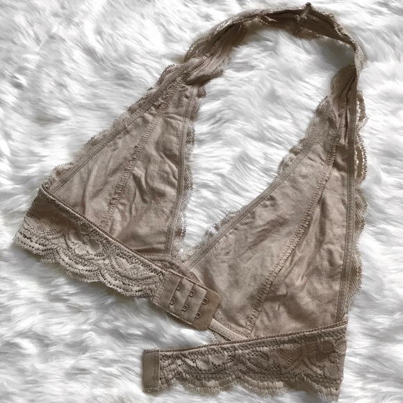>>LAST<< Sasha Lace Halter Bralette - Taupe - Picture 5 of 8
